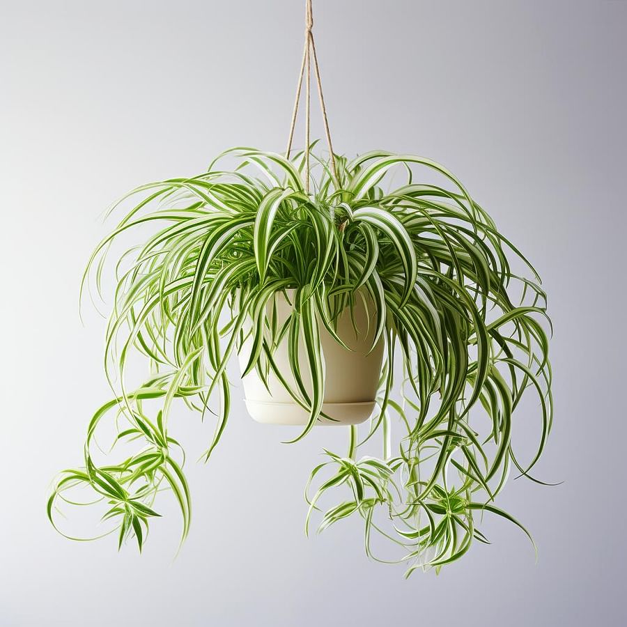Spider Plant hanging in a pot