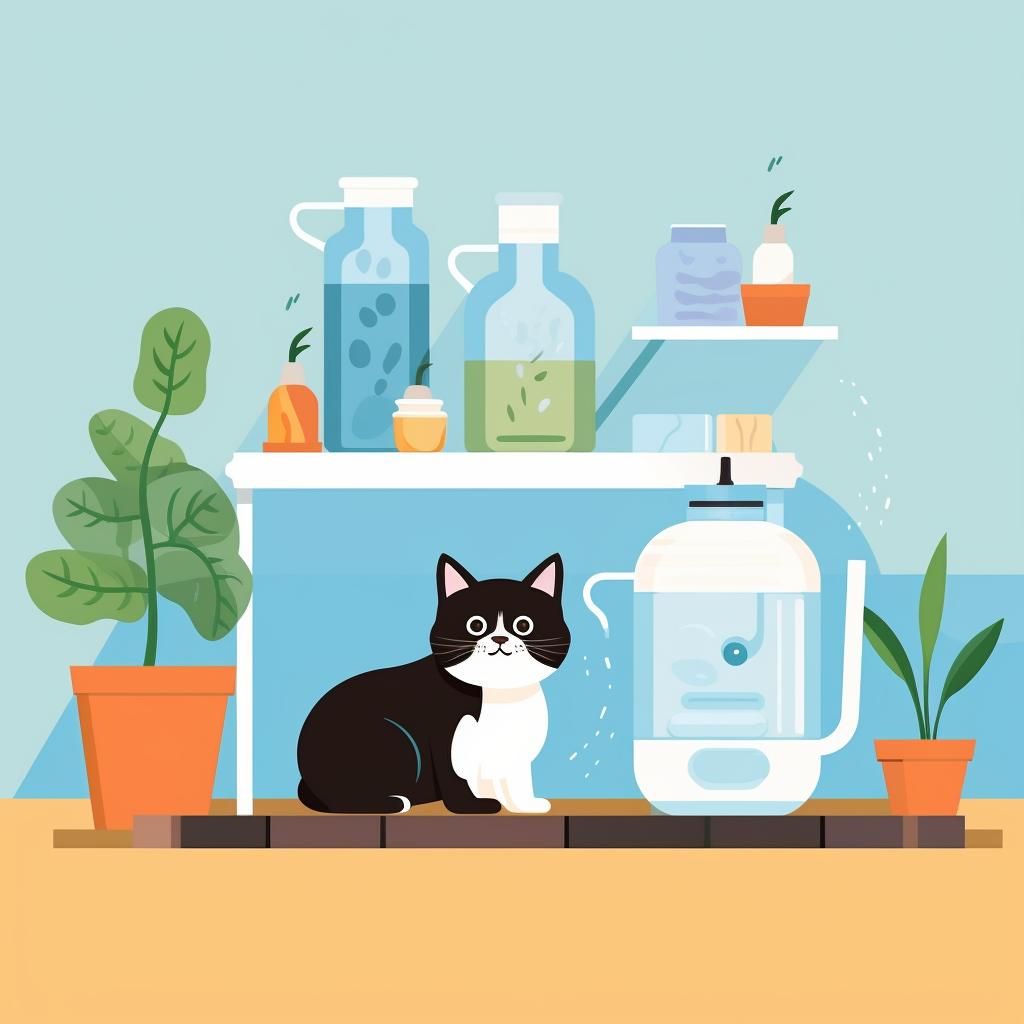 A DIY pet water station.