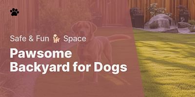 Pawsome Backyard for Dogs - Safe & Fun 🐕 Space