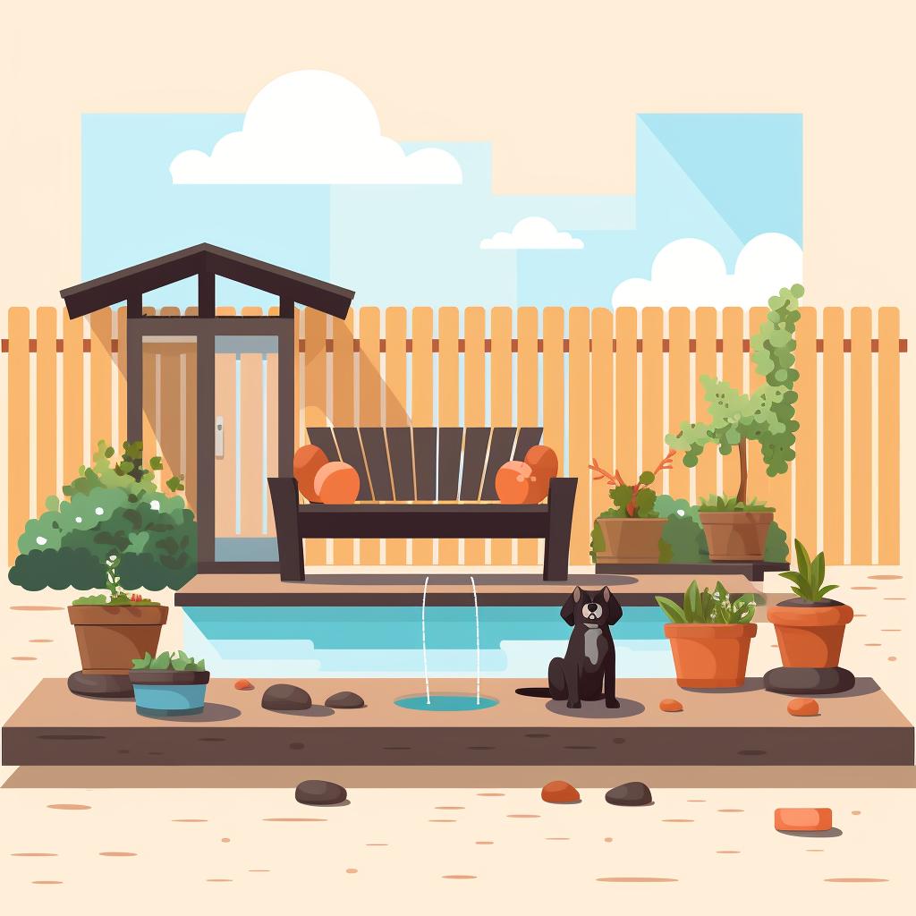 A pet-friendly backyard design